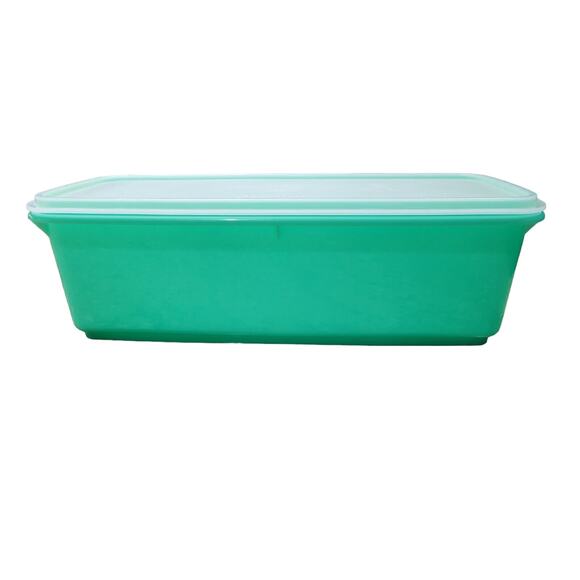 Tupperware Celery Vegetable Crisper Bread Keeper Saver Jadeite Green (vintage) - Picture 1 of 16